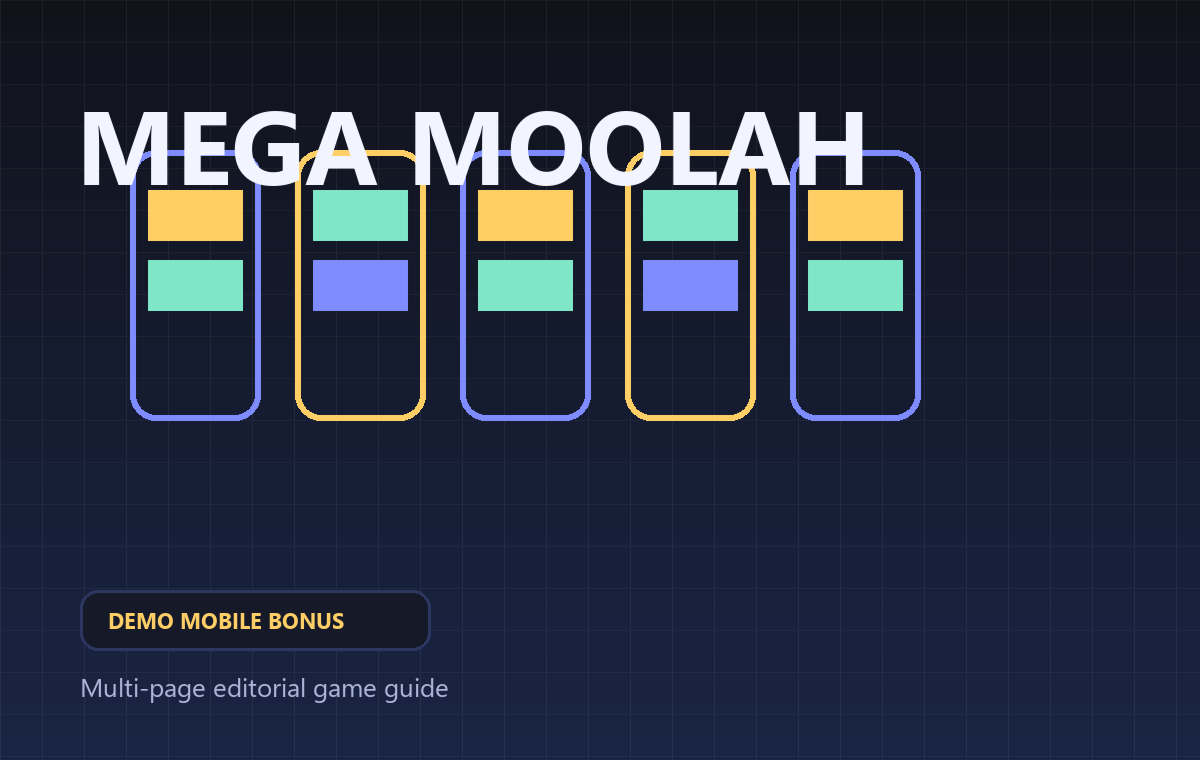 Mega Moolah game cover for demo mode, mobile play and bonus access